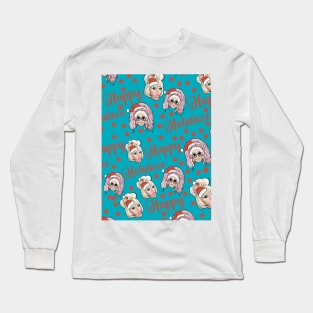 Trixie and Katya happy holidaze pattern Long Sleeve T-Shirt